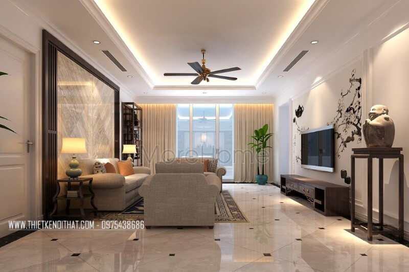 Thiết kế phòng khách chung cư phong cách hiện đại Thiết kế phòng khách chung cư