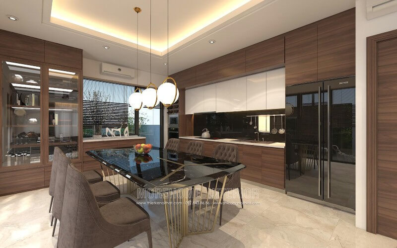 Thiết kế tủ bếp hiện đại, đơn giản tập trung vào công năng sử dụng mang lại sự tiện nghi nhất cho gia chủ Thiết kế tủ bếp đẹp