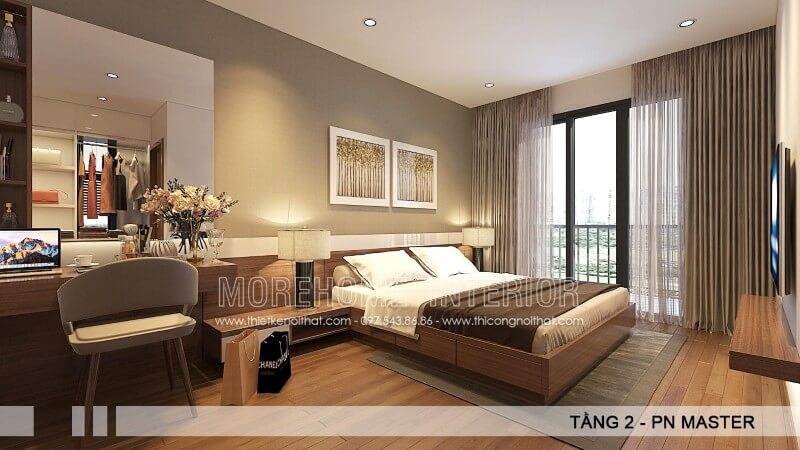 Giường ngủ biệt thự hiện đại Giường ngủ biệt thự hiện đại