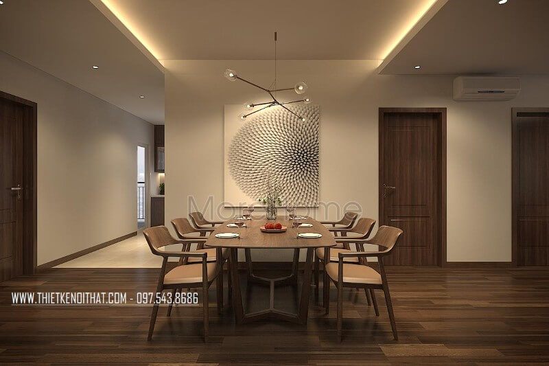 Tranh canvas treo tường làm tăng thêm tính thi vị cho không gian ăn uống