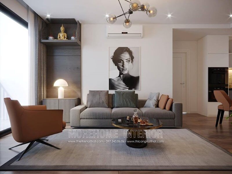 Trang trí phòng khách đẹp với sofa hiện đại