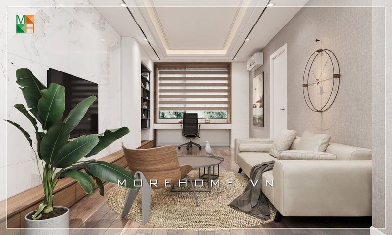 Mẫu bàn ghế sofa hiện đại thiết kế phù hợp với không gian diện tích ngôi nhà.